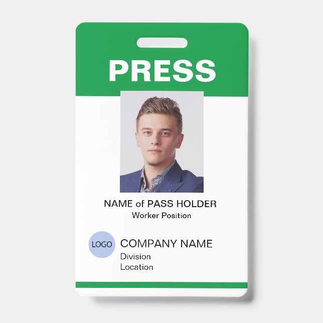 Special Event Guest Press Mitarbeiter I.D. Abzeich Ausweis (Vorderseite)