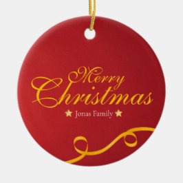 Special Family Christmas Circle Hanging Tag Keramik Ornament