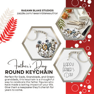 Special Father's Day Round Acrylic Keychain Schlüsselanhänger