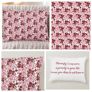 Special Floral Pattern with text Dekokissen