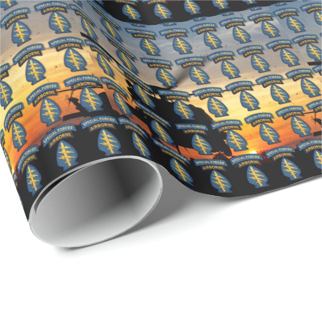 Special Forces Green Berets sf sfg Patch Geschenkpapier (Rolleneckpunkt)