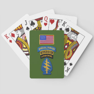 Special Forces Group Green Berets Veteranen Spielkarten