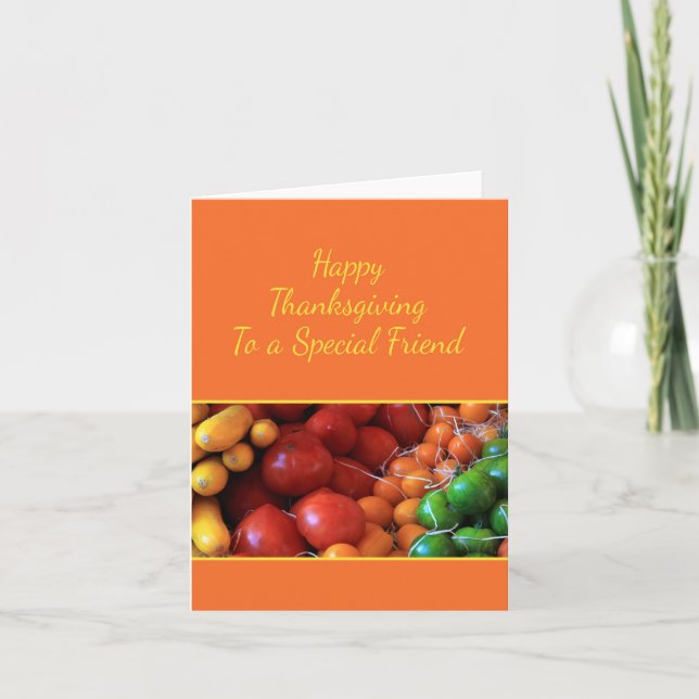 Special friend Erntedank Card Feiertagskarte (Vorderseite)