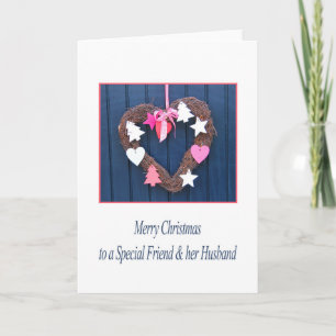 Special Friend & ihr Ehemann Frohe Weihnachtskarte Feiertagskarte