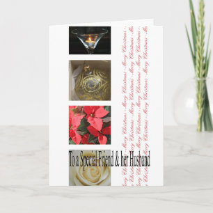 Special Friend & ihr Ehemann Frohe Weihnachtskarte Feiertagskarte