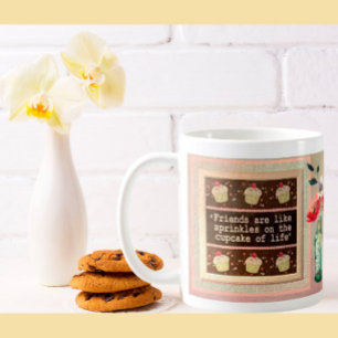 Special Friend Message Floral Bouquet Kaffeetasse