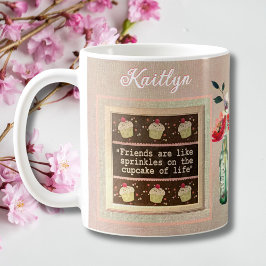 Special Friend Personalized Message Floral Bouquet Kaffeetasse