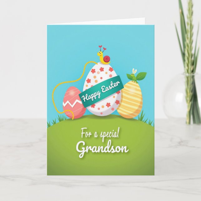 Special Grandson Easter Card Karte (Vorderseite)