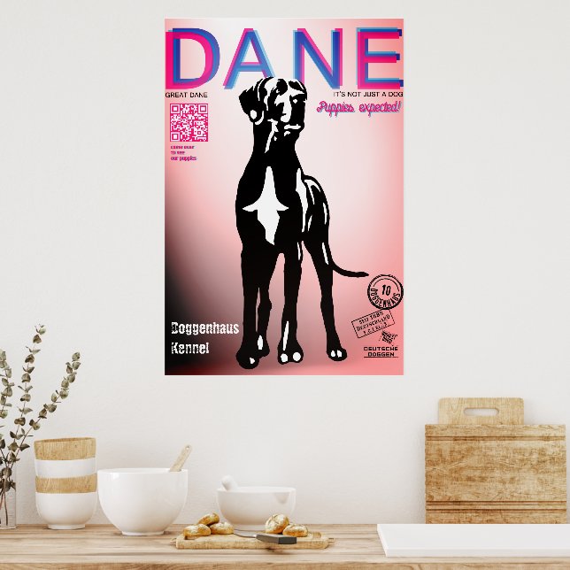 Special Great Dane Puppy Selling Poster (Küche)