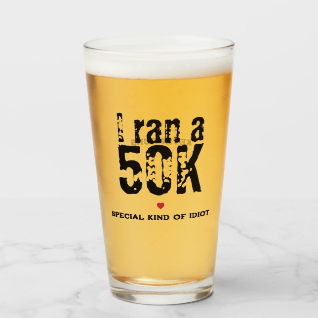 Special Idiot Ultramarathon Running Funny Glas (Vorne (Gefüllt))