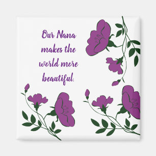 Special Nana Floral Lila Blume Großmutter Magnet