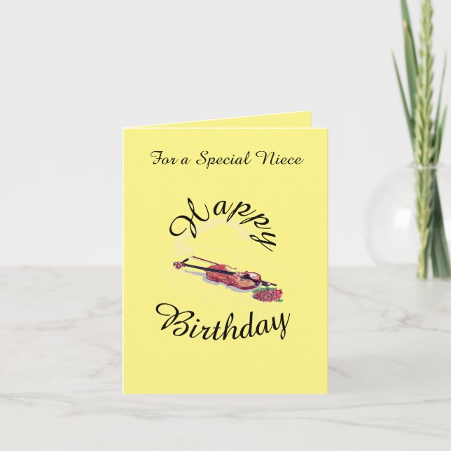 Special Niece Birthday Card : Musik der Liebe Karte (Vorderseite)