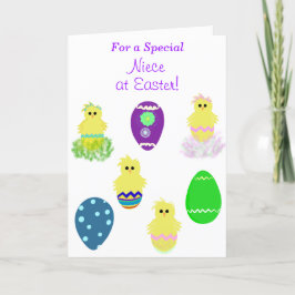 Special Niece Colorary Ostercard Feiertagskarte