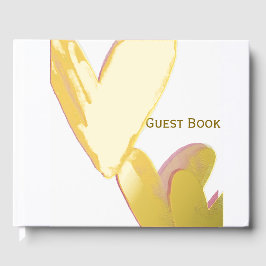 Special Occasion Day Gold Foil 3 hearts First Book Gästebuch