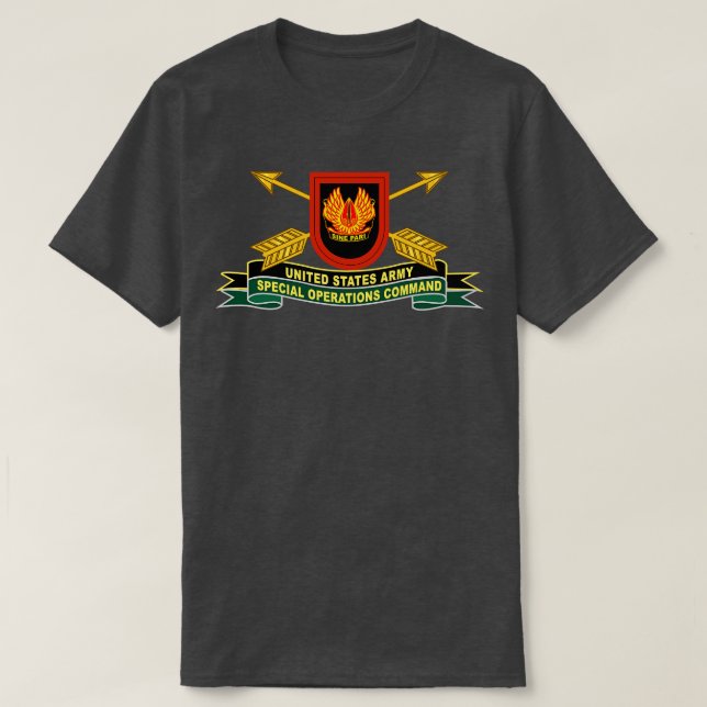 Special Operations Command Sine Pari Flash w Br Ri T-Shirt (Design vorne)