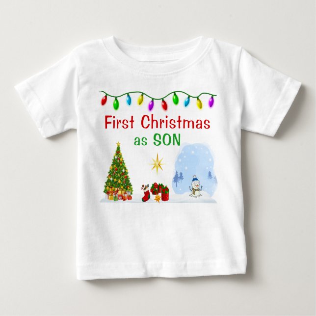 Special Order First Christmas as Son Shirt (Vorderseite)