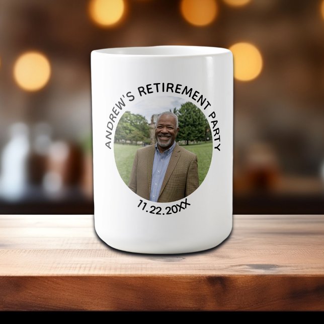 Special Photo Elegant Retirement Party Kaffeetasse (Von Creator hochgeladen)