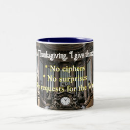 Special thanksgiving mug for organists zweifarbige tasse