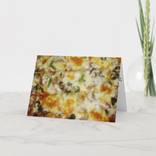 "Special with Black Olives Pizza" Geburtstagskarte Karte