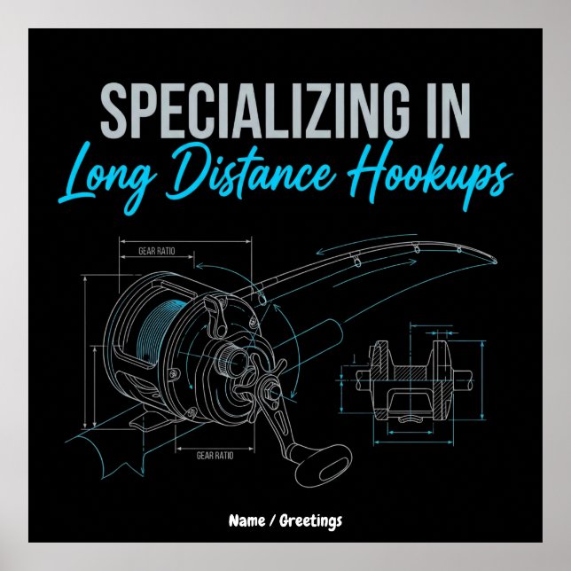 Specializing in Long Distance Hookups Funny Tech Poster (Vorne)