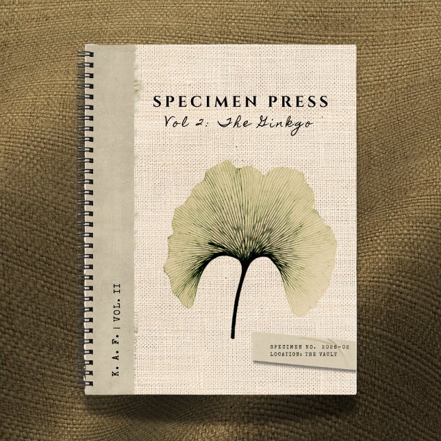 Specimen Press Vol. II: Ginkgo Biloba Linen Notizbuch (Von Creator hochgeladen)