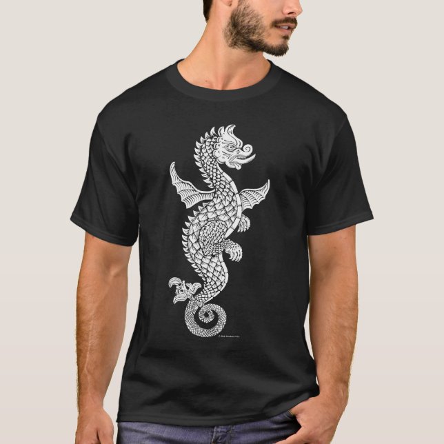 Speck-Banjo "molliger Drache " T-Shirt (Vorderseite)