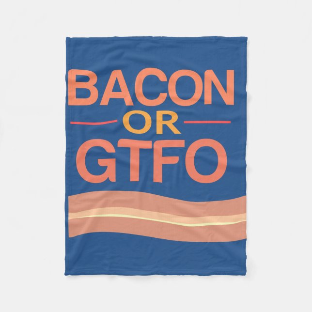 Speck oder GTFO Fleecedecke (Vorderseite)