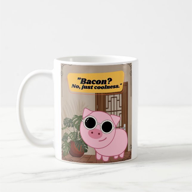 Speck-Spargel-Zitat Kaffeetasse (Links)