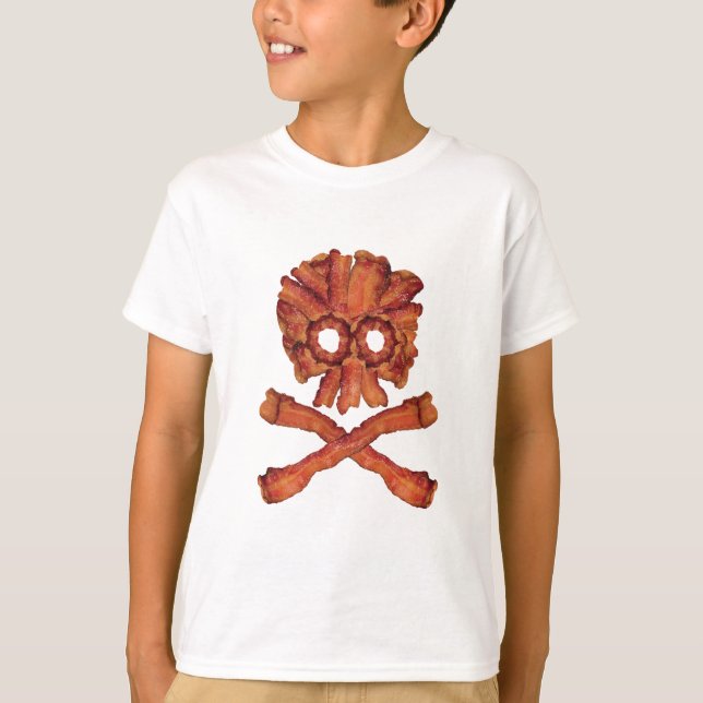 Speck-Totenkopf mit gekreuzter Knochen T-Shirt (Vorderseite)