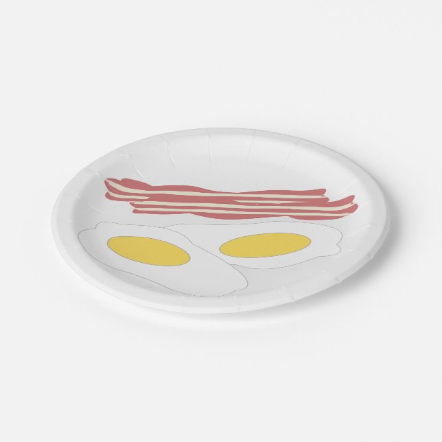 Speck und Ei-Entwurf Pappteller (Schrägansicht)