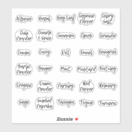 Speckjar-Labels mit lässigem Skript-Schriftart Aufkleber