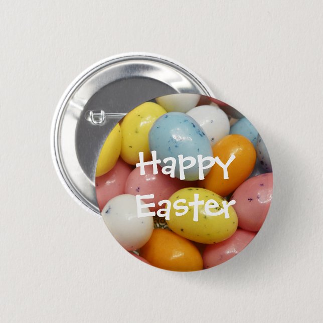 Speckled Colored Jelly Bean Ostereier Button (Vorne & Hinten)