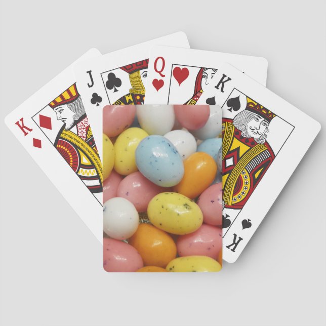 Speckled Colored Jelly Bean Ostereier Spielkarten (Rückseite)