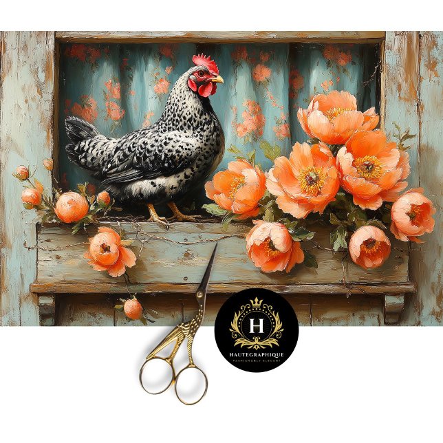 Speckled Hen Vibrant Orange Poppies Decoupage Seidenpapier (Von Creator hochgeladen)