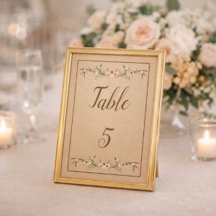 Specktakuläre Rustikale Hochzeit Tischnummer