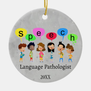 Spectacular Speech Language Pathologe Kids Keramik Ornament