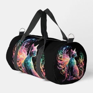 Spectral Holografische Katze: Ein Prisma der Elega Duffle Bag