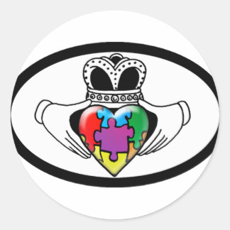 Spectrum Claddagh Runder Aufkleber