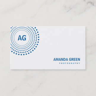Spectrum Monogram Business Card (blau) Visitenkarte
