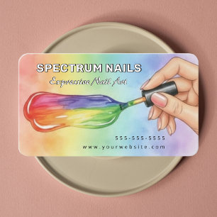 Spectrum Nails Künstler Expressive Manicurist Kuns Visitenkarte