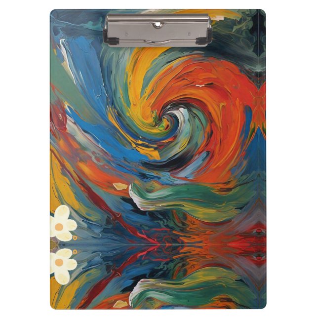 "Spectrum Swirl" Klemmbrett (Vorderseite)