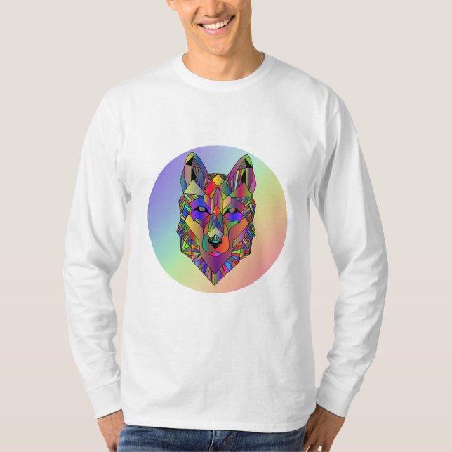 Spectrum Wolf Abstract design t-shirt  (Vorderseite)