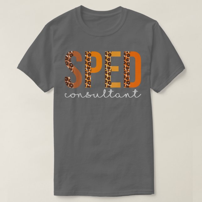 Sped Consultant leopard Squad Cute Fall Autumn Tha T-Shirt (Design vorne)