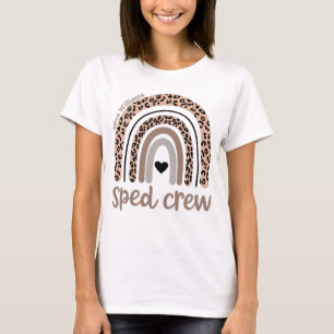 SPED Crew Leopard Regenbogen Name  T-Shirt
