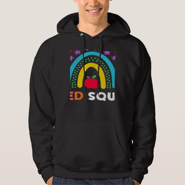 Sped Crew Rainbow Special Education Teacher Back T Hoodie (Vorderseite)