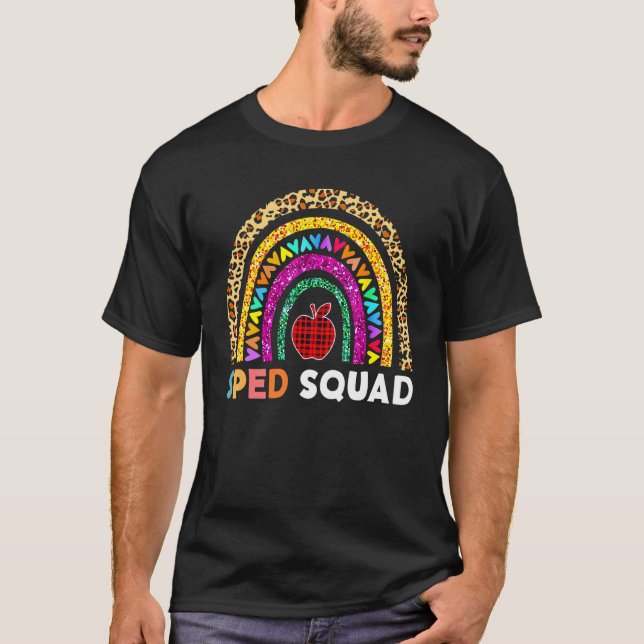 Sped Crew Rainbow Special Education Teacher Back T T-Shirt (Vorderseite)