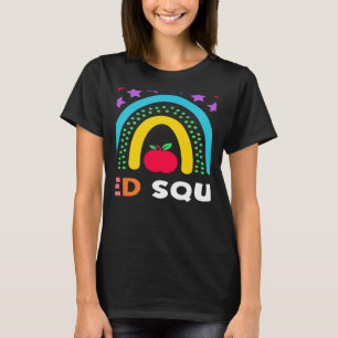 Sped Crew Regenbogen Sonderschullehrer Rücken T T-Shirt