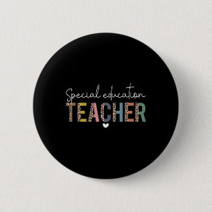 Sped Ed Special Bildung Lehrerin Sped Leopard Boh Button