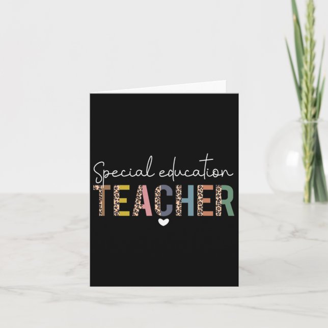 Sped Ed Special Bildung Lehrerin Sped Leopard Boh Karte (Vorderseite)
