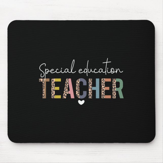 Sped Ed Special Bildung Lehrerin Sped Leopard Boh Mousepad (Vorne)